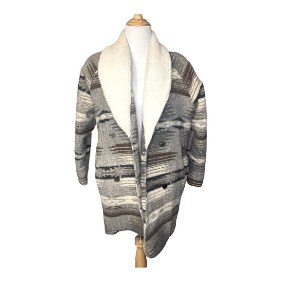 Woolrich Jackets & Blazers - Woolrich Aztec Navajo Design Wool Sherpa Collar Coat